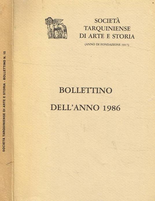 Bollettino dell'anno 1986 - copertina