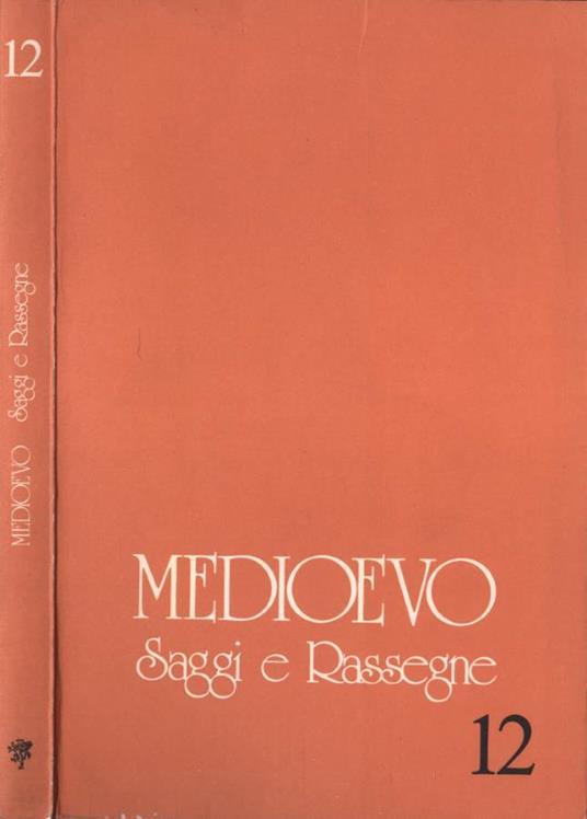 Medioevo. Saggi e rassegne 12 - copertina