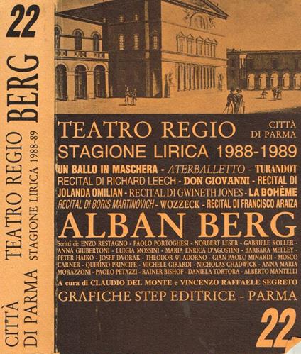 Teatro Regio città di Parma. Stagione lirica 1988-1989 - copertina