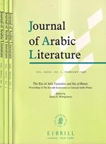 Journal of arabic literature, volume XXVII, numero 1, 2, 3, 1996