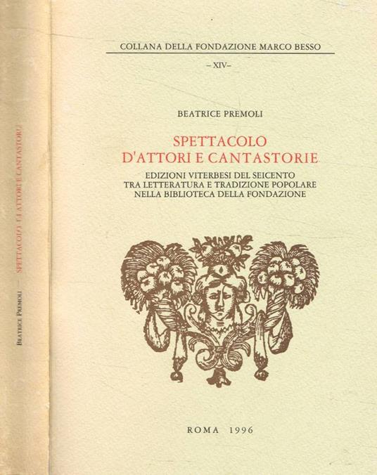 Spettacolo d'attori e cantastorie - Beatrice Premoli - copertina