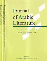 Journal of arabic literature, volume XXIX, numero 1, 2, 3-4, 1998