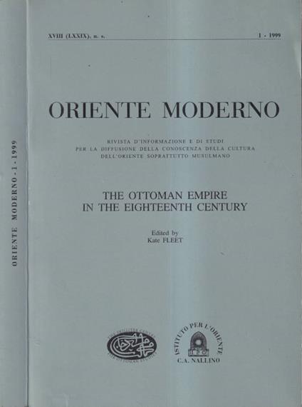 Quaderni di Oriente moderno, anno XVIII, numero 1, 1999 - copertina