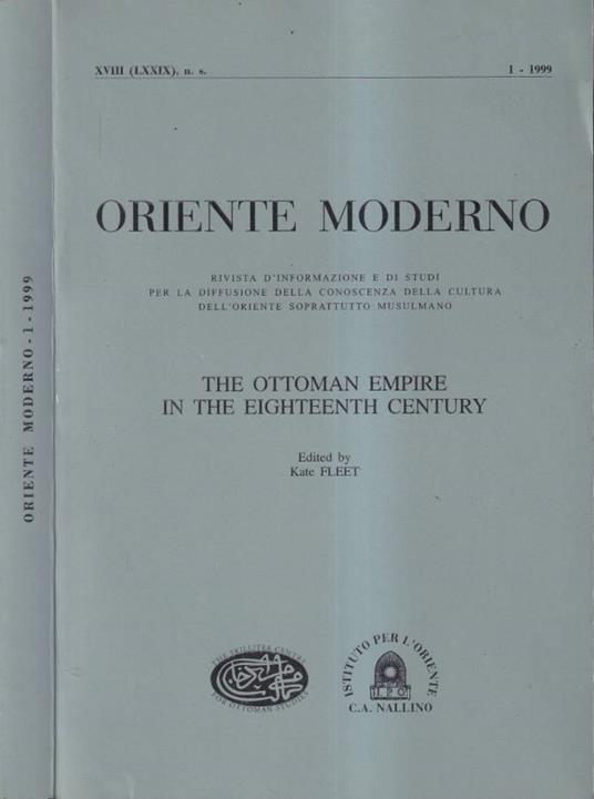Quaderni di Oriente moderno, anno XVIII, numero 1, 1999 - copertina