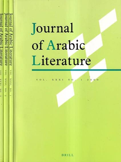 Journal of arabic literature, volume XXXI, numero 1, 2, 3, 2000 - copertina