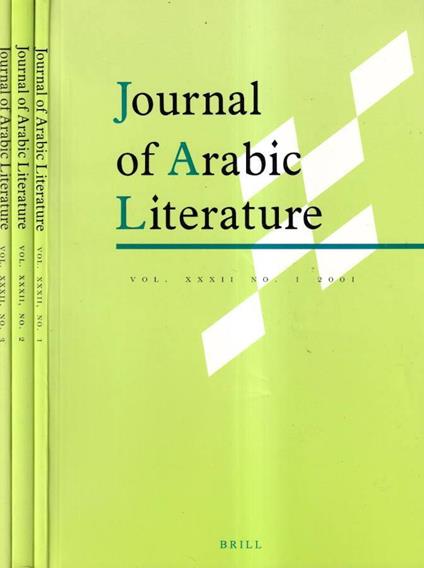 Journal of arabic literature, volume XXXII, numero 1, 2, 3, 2001 - copertina