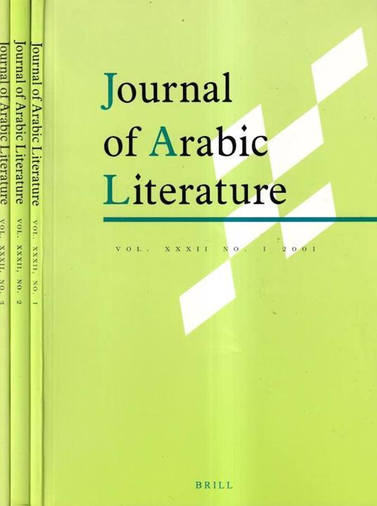 Journal of arabic literature, volume XXXII, numero 1, 2, 3, 2001 - copertina