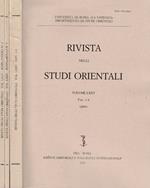 Rivista degli studi orientali anno 2001, vol LXXV, fasc 1-4, con 2 supplementi