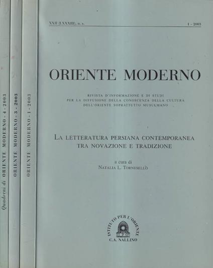 Oriente moderno, anno XXII, numero 1, 3, 4, 2003 - copertina