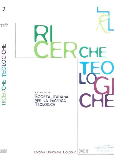 Ricerche Teologiche - copertina