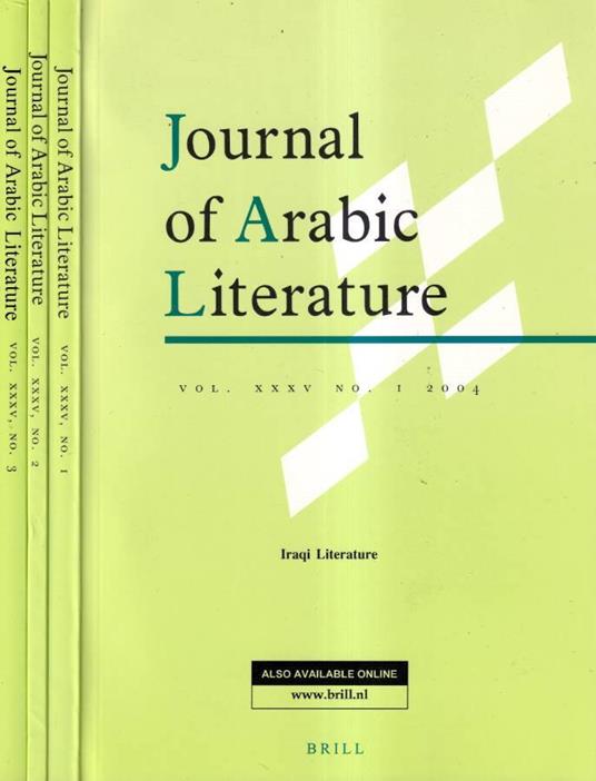 Journal of arabic literature, volume XXXV, numero 1, 2, 3, 2004 - copertina