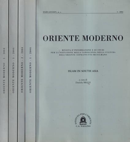 Oriente moderno, anno XXIII, numero 1, 2, 3, 5, 2004 - copertina