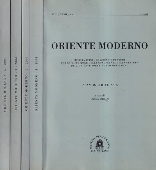 Oriente moderno, anno XXIII, numero 1, 2, 3, 5, 2004 - copertina