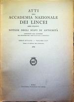 Atti della Accademia Nazionale dei Lincei: Anno CCCLXXIII; Notizie degli scavi di antichità: comunicate alla Accademia dal ministero per i beni culturali e ambientali