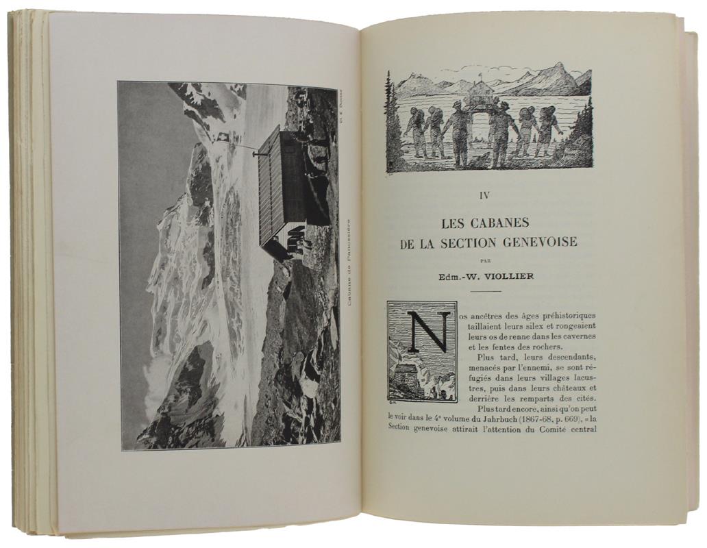 Les CINQUANTE PREMIÈRES ANNÉES DE LA SECTION GENVOISE DU CLUB ALPIN SUISSE. 1865 - 1915 - Collectif - Kundig par la Section Genevoise du C.A.S., - 1915