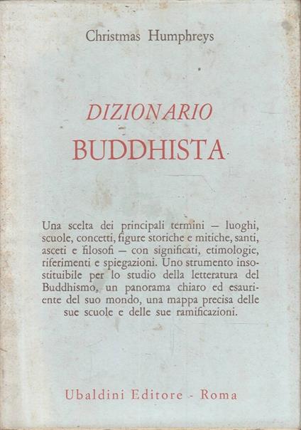 Dizionario buddhista - Christmas Humphreys - copertina