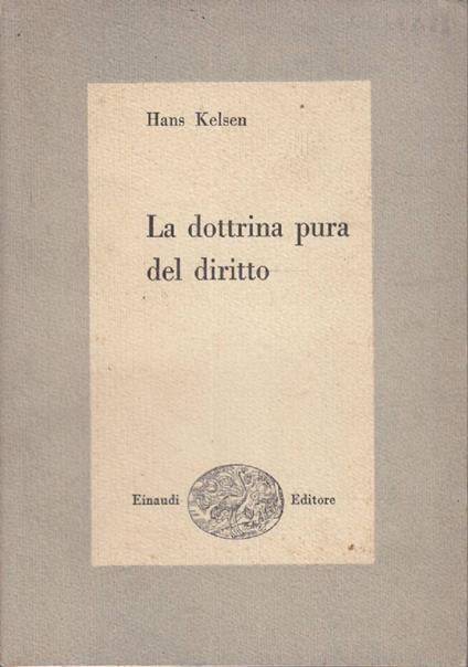 dottrina pura del diritto - Hans Kelsen - copertina