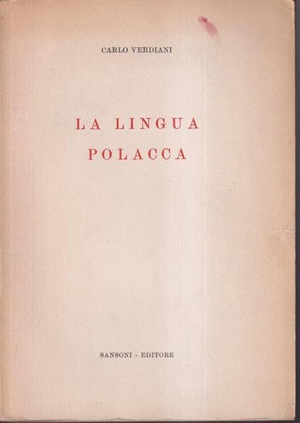 lingua polacca - Carlo Vergani - copertina