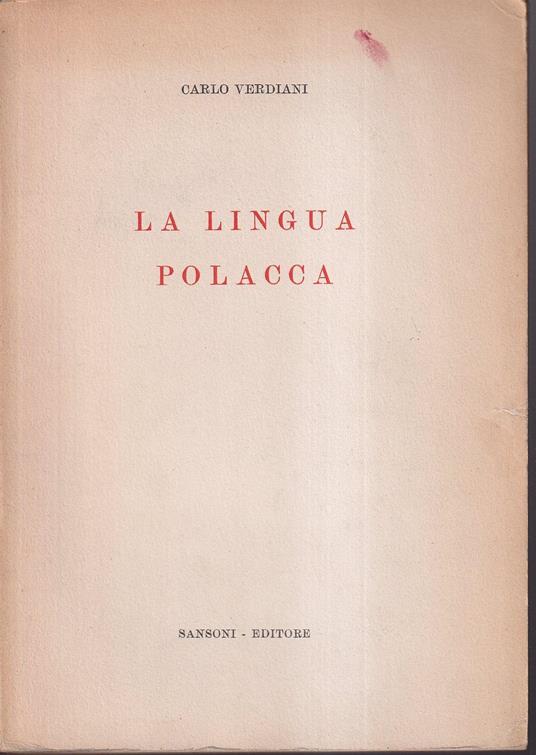 lingua polacca - Carlo Vergani - copertina