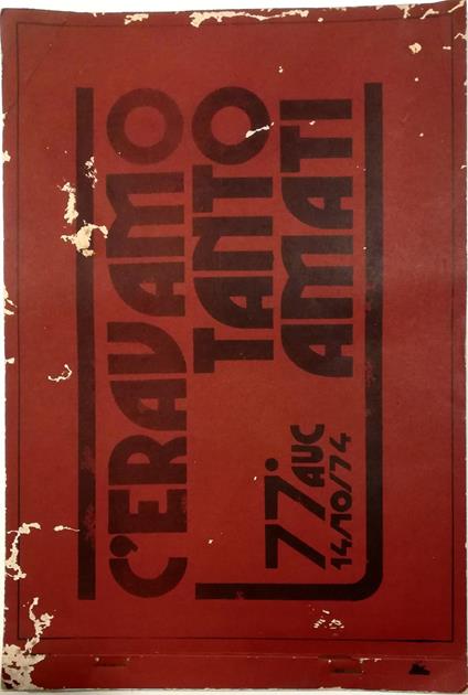 C'eravamo tanto amati 77° AUC 14/10/74 - copertina