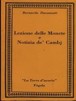 Lezione Delle Monete E Notizia Dé Cambj