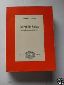 Mirabilia Urbis - Antonio Cederna - copertina