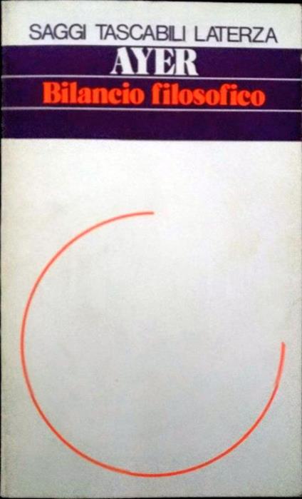 Bilancio Filosofico - copertina