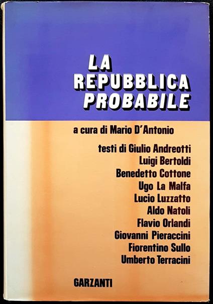 Repubblica Probabile - Mario D'Antonio - copertina