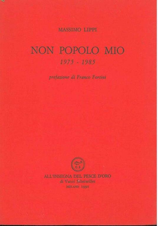Non Popolo Mio 1975-1985 - Massimo Lippi - copertina