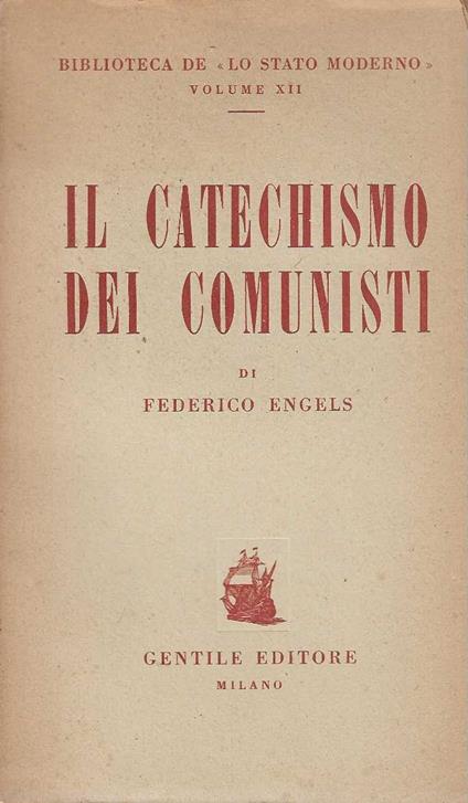 Il catechismo dei comunisti - Friedrich Engels - copertina