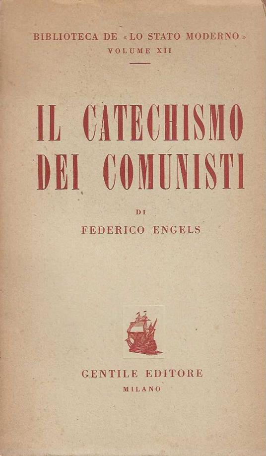 Il catechismo dei comunisti - Friedrich Engels - copertina