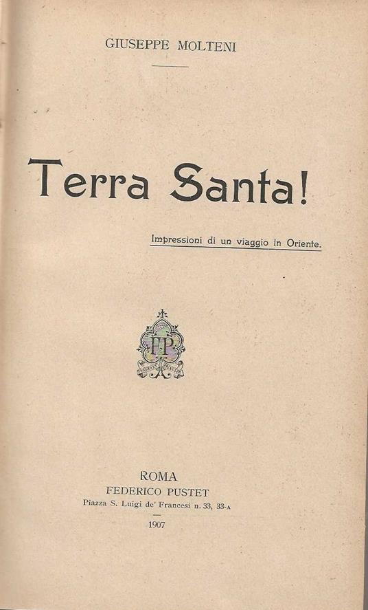 Terra Santa! - Giuseppe Molteni - copertina