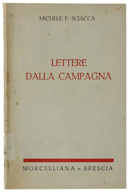 Lettere Dalla Campagna - Michele Sciacca - copertina