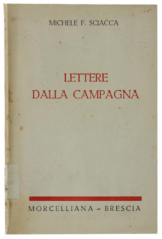 Lettere Dalla Campagna - Michele Sciacca - copertina