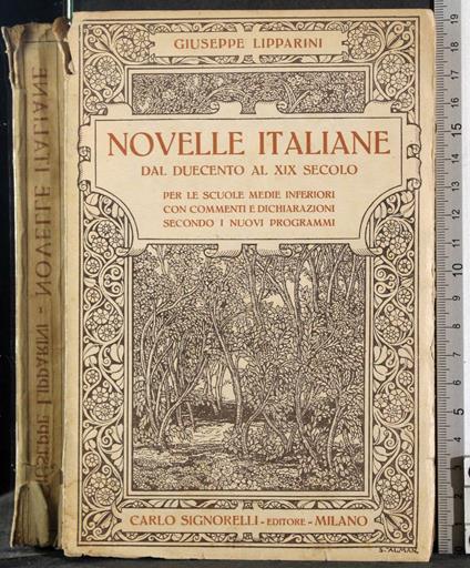 Novelle italiane dal duecento al XIX secolo - Giuseppe Lipparini - copertina