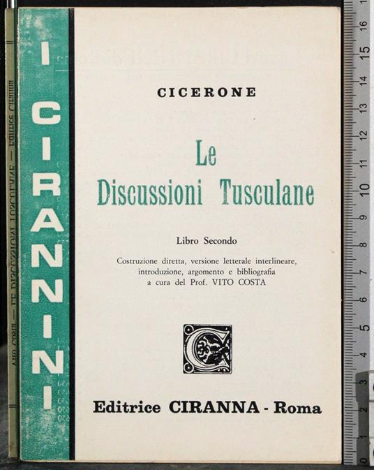 Le discussioni tusculane. Libro secondo - M. Tullio Cicerone - copertina