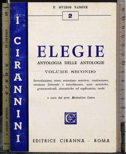 Elegie. Antologia delle antologie. Vol 2 - P. Nasone Ovidio - copertina