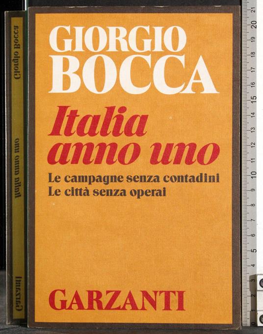 Italia anno uno - Giorgio Bocca - copertina