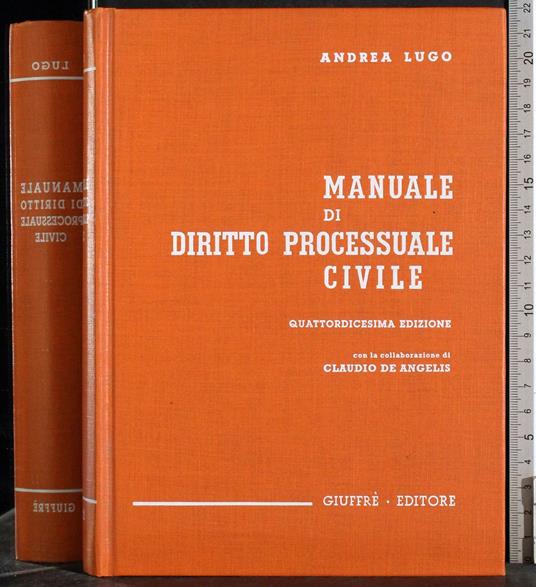 Manuakle di diritto processuale civile - Andrea Lugo - copertina