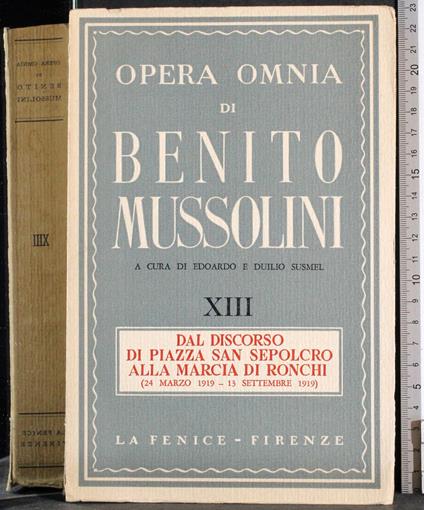 Opera Omnia di Benito Mussolini. Vol XIII - copertina