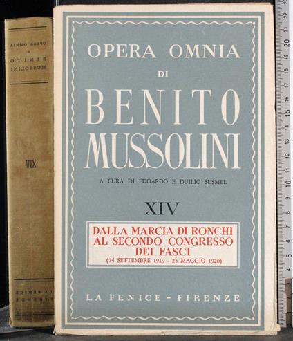 Opera Omnia di Benito Mussolini. Vol XIV - copertina
