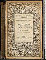 Poesia araba e poesia europea ed altri saggi