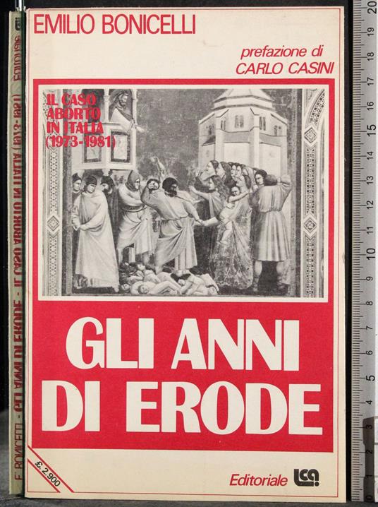 Gli anni di Erode - Emilio Bonicelli - copertina