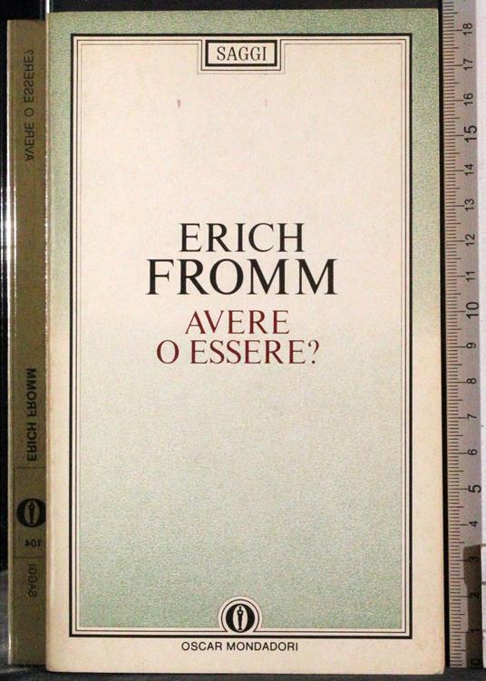 Avere o essere? - Erich Fromm - copertina