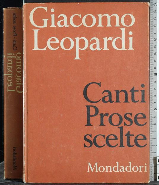 Canti. Prose scelte - Giacomo Leopardi - copertina