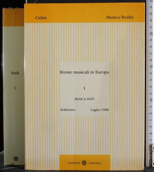 Riviste musicali Europa 1. Banca Dati Bollettino Luglio 1988 - G. Valerio Catullo - copertina