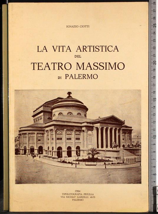 vita artistica del teatro massimo di palermo - copertina
