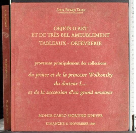 Objets d'art et de tres bel ameublement tableaux - copertina