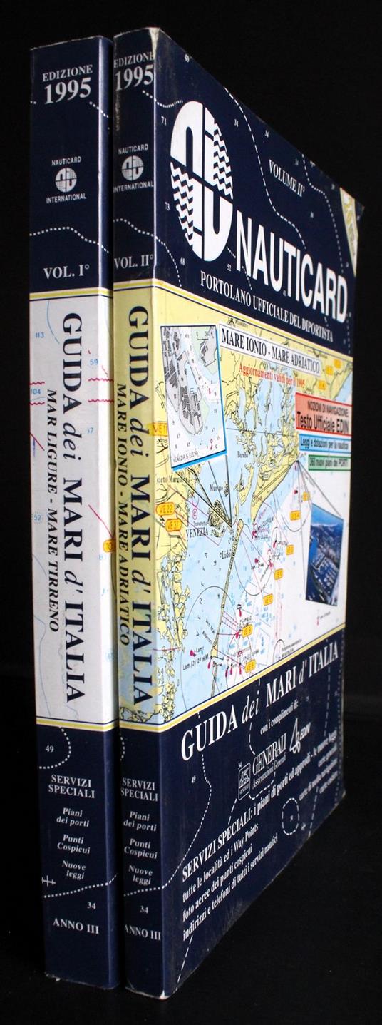 Nauticard. Guida dei mari d'Italia 1995. 2 volumi - G. Valerio Catullo - copertina