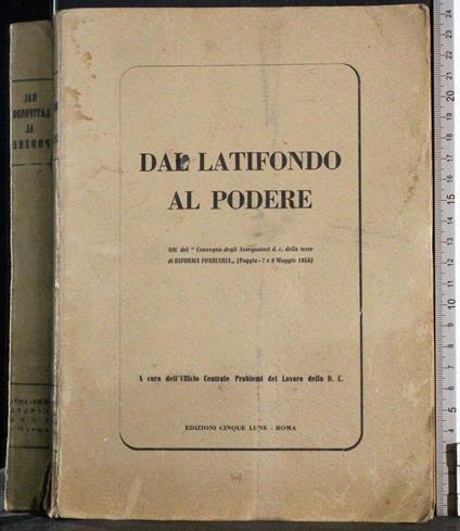 Dal latifondo al podere - G. Valerio Catullo - copertina